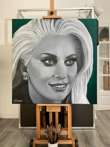 Painting titled "Lady Gaga" by Clotaire Charriere, Original Artwork, Oil