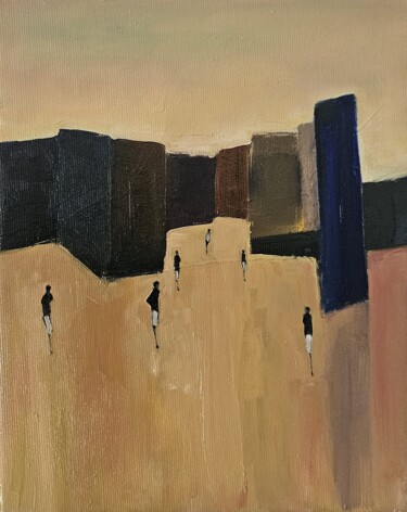 Pittura intitolato "This town" da Mariusz Makula, Opera d'arte originale, Olio