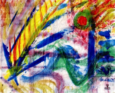 绘画 标题为“Est-Hajnalka - 1.” 由László Székács, 原创艺术品, 丙烯