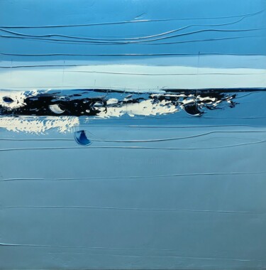 Pittura intitolato "BLUE" da François Poulat, Opera d'arte originale, Olio Montato su Telaio per barella in legno