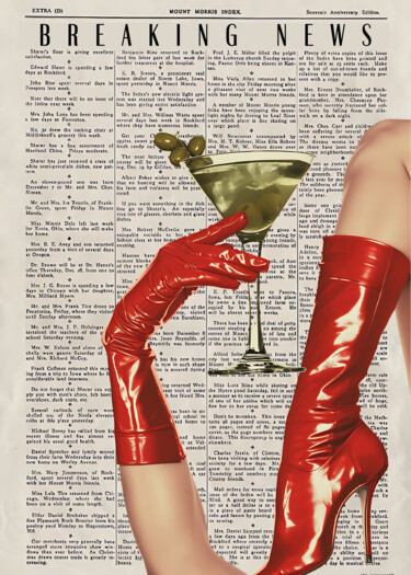 "Vintage Glamour New…" başlıklı Dijital Sanat 春宇 关 tarafından, Orijinal sanat, AI tarafından oluşturulan görüntü Karton üzer…