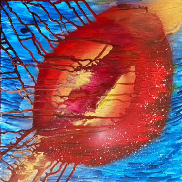 Schilderij getiteld "Bleeding Heart" door Yaroslava Yanova, Origineel Kunstwerk, Acryl