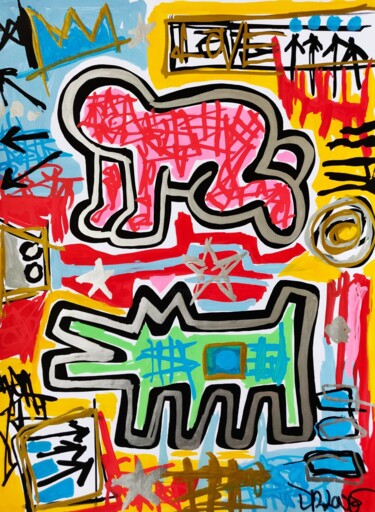 Pittura intitolato "Happy wall (Tribute…" da Dr. Love, Opera d'arte originale, Acrilico