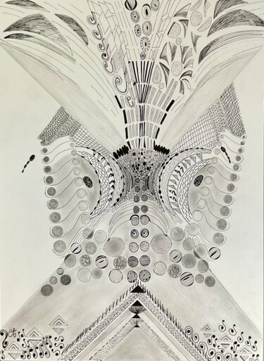Tekening getiteld "Lâcher prise 5" door Carole Labeyrie (Karolab), Origineel Kunstwerk, Inkt