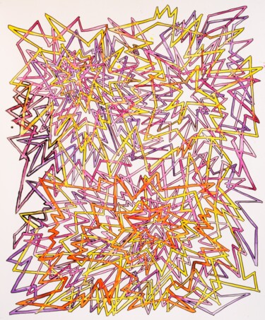 Painting titled "Explosion 7.16" by Baptiste Laurent, Original Artwork, Watercolor