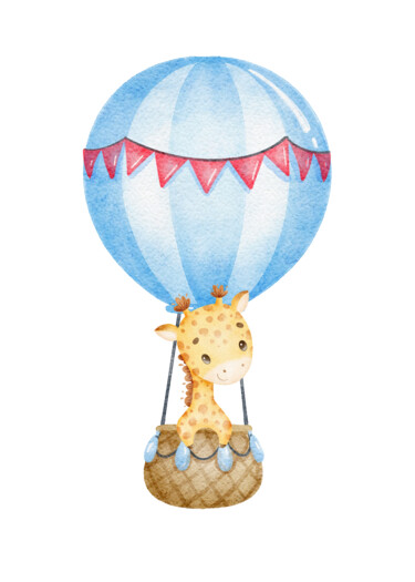 Digital Arts με τίτλο "Giraffe's Adventure…" από 春宇 关, Αυθεντικά έργα τέχνης, Εικόνα που δημιουργήθηκε με AI Τοποθετήθηκε στ…