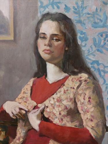 Anna on the Neck is an 1895 short story by Anton Chekhov. Картина под названием "Anna on the Neck is…" - Ul Moreva, Подлинное произведение искусства, Масло Установлен на Деревянная р…