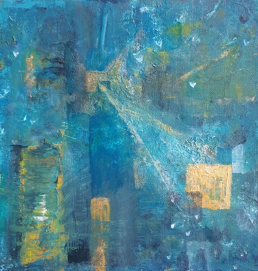 Pintura intitulada "Searchlight" por Elly B, Obras de arte originais, Acrílico Montado em Cartão