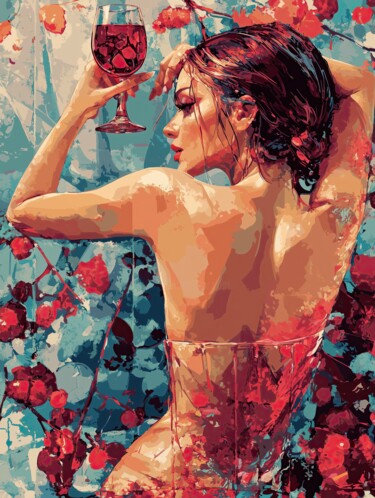 Digital Arts titled "«Грех в бокале»" by Alexandr Gherascenco, Original Artwork, 2D Digital Work