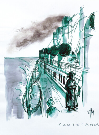 Drawing titled "Mauretania." by Götz Wiedenroth, Original Artwork, Marker