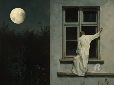 Beyond the Window Digital Arts με τίτλο "Beyond the Window" από Suima, Αυθεντικά έργα τέχνης, Εικόνα που δημιουργήθηκε με AI