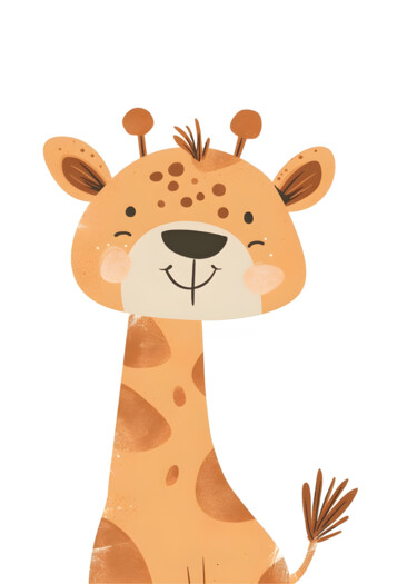 Digital Arts με τίτλο "Whimsical Giraffe G…" από 春宇 关, Αυθεντικά έργα τέχνης, Εικόνα που δημιουργήθηκε με AI Τοποθετήθηκε στ…