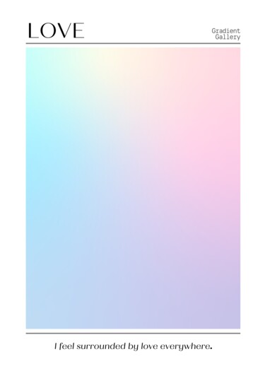 Arte digitale intitolato "Gradient Love - Ser…" da Chun Yu Guan, Opera d'arte originale, Immagine generata dall'IA Montato s…