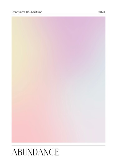Digitale Kunst mit dem Titel "Gradient Serenity C…" von Chun Yu Guan, Original-Kunstwerk, KI-generiertes Bild Auf Karton mon…