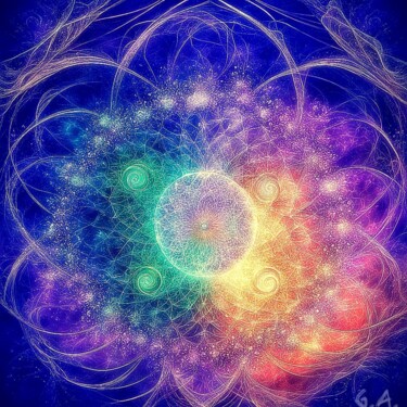 Gelassenheit Lumineuse - Tension Hubble Fractal Cosmique | "Gelassenheit Lumine…" başlıklı Dijital Sanat Gaboriau Gérald tarafından, Orijinal sanat, Fotoşoplu fotoğrafçılık