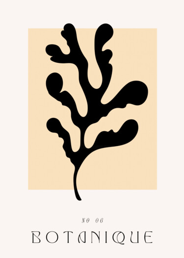 Digitale Kunst getiteld "Botanical Silhouett…" door Chun Yu Guan, Origineel Kunstwerk, AI gegenereerde afbeelding Gemonteerd…