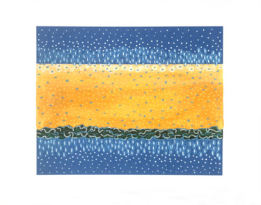 Картина под названием "River study II" - Jennifer Bell, Подлинное произведение искусства, Акрил