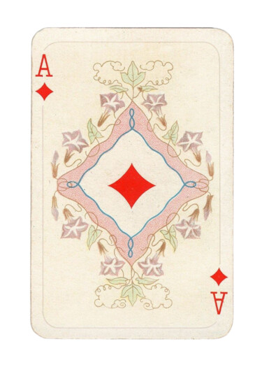 数字艺术 标题为“Vintage Ace of Diam…” 由春宇 关, 原创艺术品, AI生成的图像 安装在纸板上