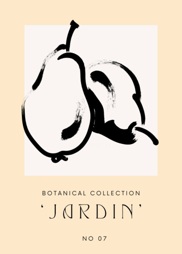 Digitale Kunst getiteld "'Jardin' Botanical…" door Chun Yu Guan, Origineel Kunstwerk, AI gegenereerde afbeelding Gemonteerd…