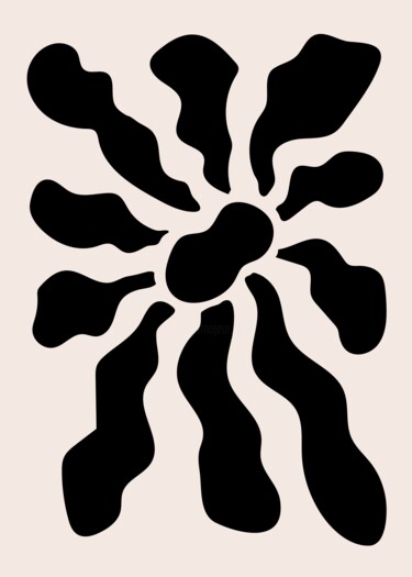 Digital Arts με τίτλο "Abstract Black Shap…" από 春宇 关, Αυθεντικά έργα τέχνης, Εικόνα που δημιουργήθηκε με AI Τοποθετήθηκε στ…