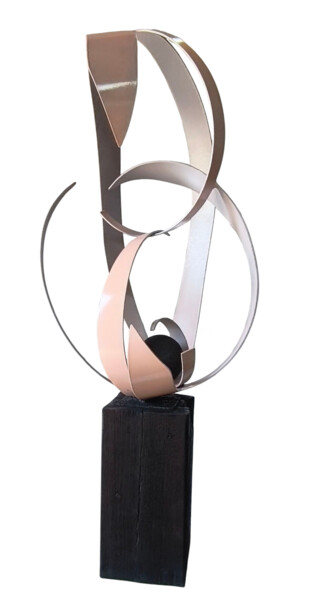 Scultura intitolato "Distortion IX" da Aramis Justiz Perera, Opera d'arte originale, Metalli