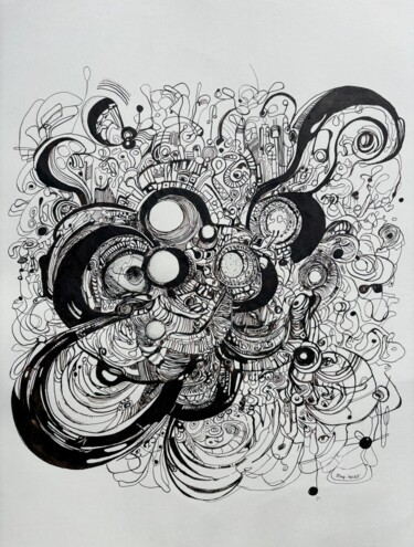 제목이 "Medusa"인 그림 Eugen Serbanescu로, 원작, 잉크