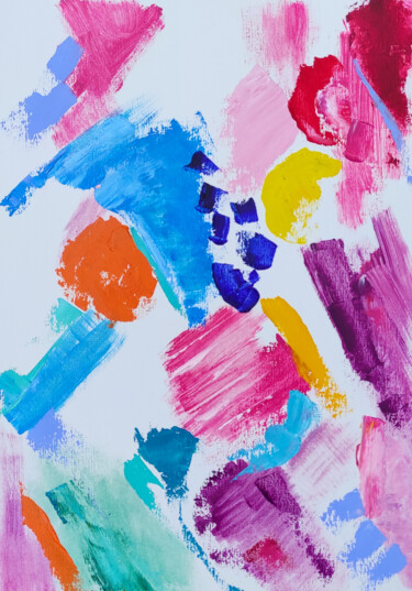 绘画 标题为“Joy. Original oil a…” 由Olga Ponomarenko, 原创艺术品, 油 安装在纸板上