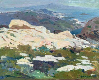 Schilderij getiteld "Rocas Blancas Cabo…" door Antonio Sala Herrero, Origineel Kunstwerk, Olie Gemonteerd op Frame voor hout…