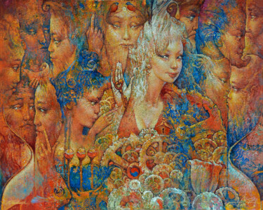 Schilderij getiteld "Twelve." door Valeriy Kot, Origineel Kunstwerk, Olie