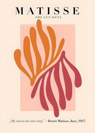 "Matisse's Cut-Outs…" başlıklı Dijital Sanat 春宇 关 tarafından, Orijinal sanat, AI tarafından oluşturulan görüntü Karton üzeri…
