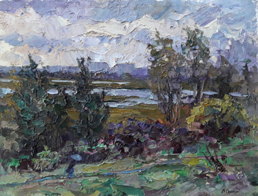 Pittura intitolato "Before the Rain" da Boris Serdyuk, Opera d'arte originale, Olio Montato su Telaio per barella in legno