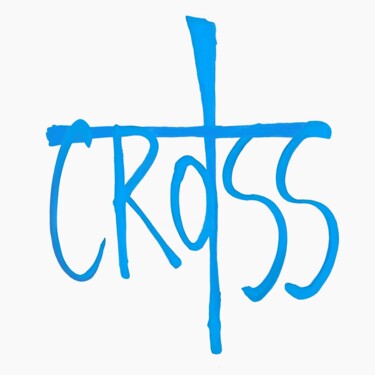 Cross in Blue Εκτυπώσεις & Χαρακτικά με τίτλο "Cross in Blue" από Ivy Blue, Αυθεντικά έργα τέχνης, Ψηφιακή εκτύπωση