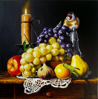 Painting titled "La mouche" by Jean-Pierre Walter, Original Artwork, Oil Mounted on Wood Stretcher frame