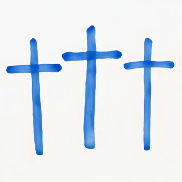 Cross Criss Cross Printmaking titled "Cross Criss Cross" by Ivy Blue, Original Artwork, Digital Print