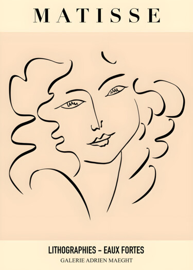 Arts numériques intitulée "Matisse's Woman wit…" par Chun Yu Guan, Œuvre d'art originale, Image générée par l'IA Monté sur C…