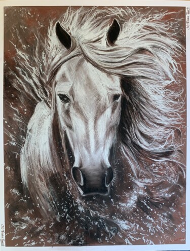 Tekening getiteld "Free" door Gianfranco Combi, Origineel Kunstwerk, Pastel