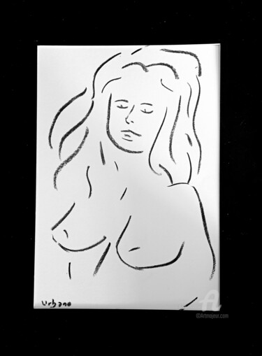 印花与版画 标题为“Nue Blanc et Noir 2” 由Roberto Urbano, 原创艺术品, 木炭