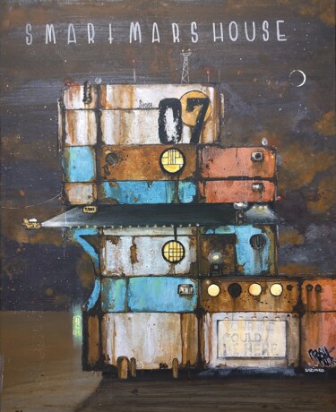 Pittura intitolato "SMARTMARSHOUSE" da Dmitriy Zazimko, Opera d'arte originale, Acrilico