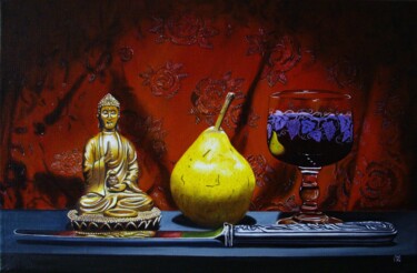 绘画 标题为“Zen” 由Jean-Pierre Walter, 原创艺术品, 油 安装在木质担架架上