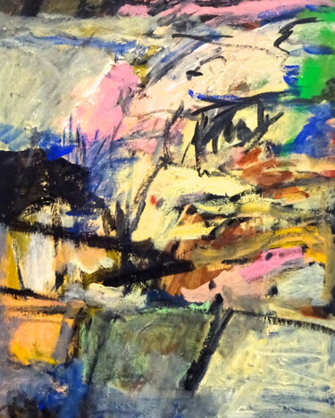 绘画 标题为“Composition 7211” 由Engelina Zandstra, 原创艺术品, 丙烯 安装在木质担架架上