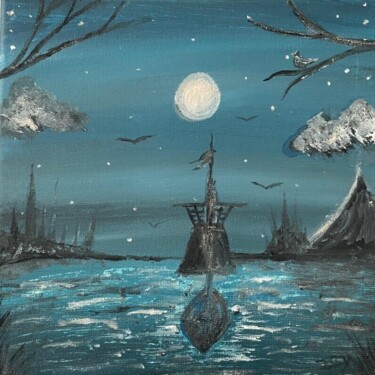 "Sailing Gloom" başlıklı Tablo Isabelle Ann tarafından, Orijinal sanat, Akrilik