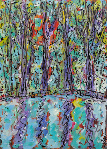 "Musique du soir" başlıklı Tablo Jean Mirre tarafından, Orijinal sanat, Petrol