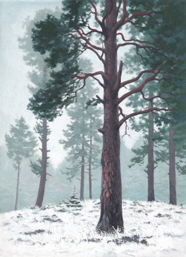 White Quiet Painting titled "White Quiet" by Sundra, Original Artwork, Acrylic