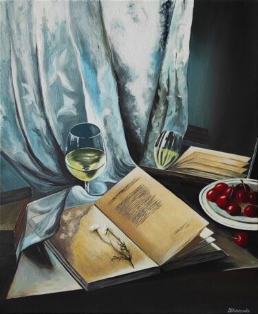 Summer Twilight Ζωγραφική με τίτλο "Summer Twilight" από Yuliia Khazova, Αυθεντικά έργα τέχνης, Ακρυλικό Τοποθετήθηκε στο Ξύλινο φορείο σκελ…