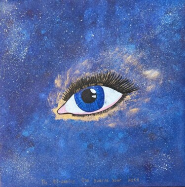 Pittura intitolato "The All-seeing One" da Anna Chekanina, Opera d'arte originale, Acrilico
