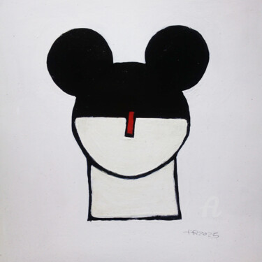 Pittura intitolato "MICKEY RED" da Paolo Rizzi, Opera d'arte originale, Olio