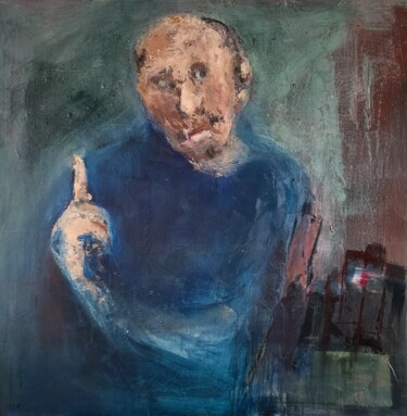 le doigt de la vérité Painting titled "le doigt de la véri…" by Laurence Pustoc'H, Original Artwork, Wax Mounted on Wood Stretcher frame