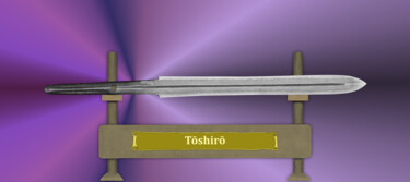 Tōshirō Yoshimitsu Lila Arte digitale intitolato "Tōshirō Yoshimitsu…" da Marun Bönninghaus, Opera d'arte originale, Pittura digitale