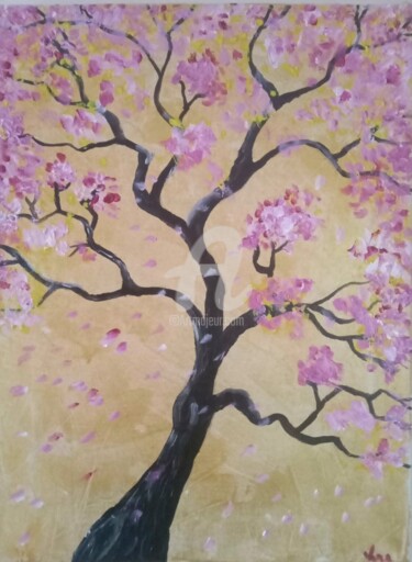 绘画 标题为“Blossom tree(Sakura)” 由Veronica Dinca, 原创艺术品, 丙烯