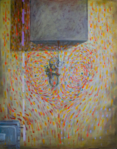 Bicycle in a tow of a trucks airflow wake 제목이 "Bicycle in a tow of…"인 미술작품 Fatmir Brezanin로, 원작, 기름